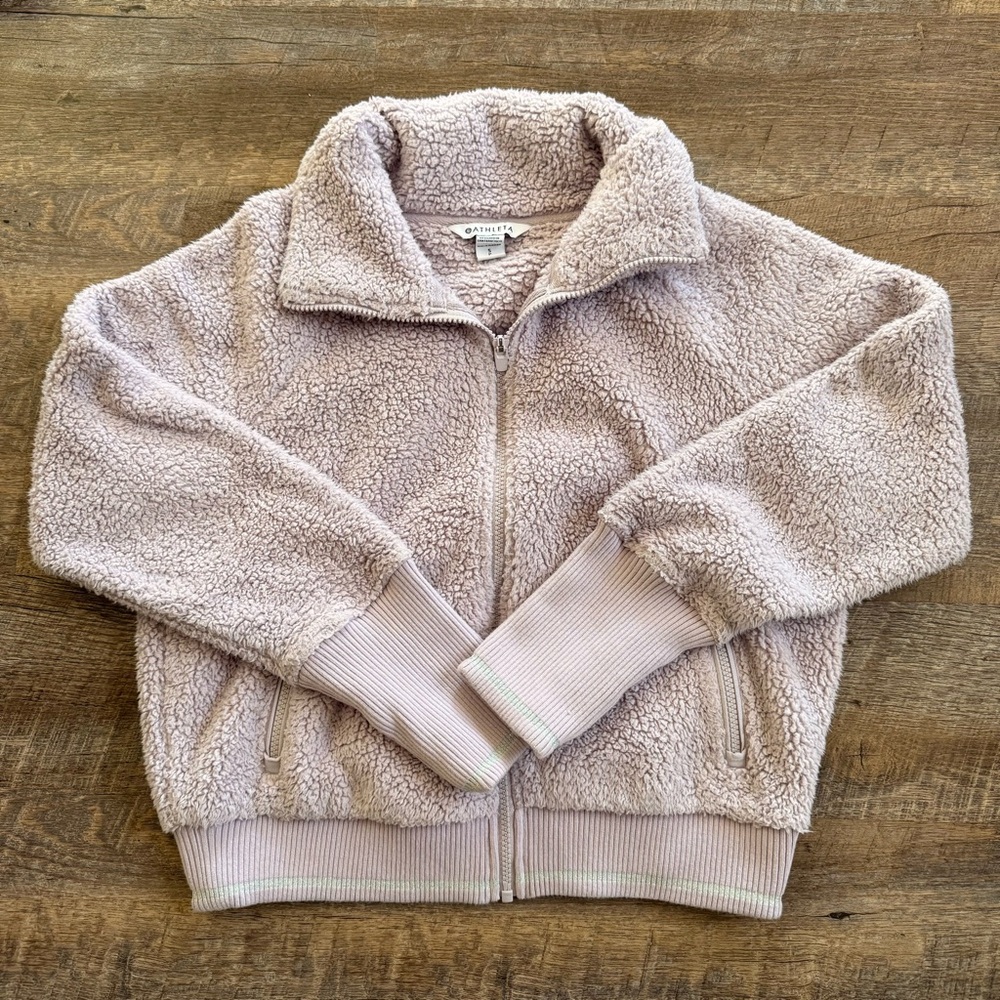 Cozy Sherpa Zip-Up Jacket - Lavender